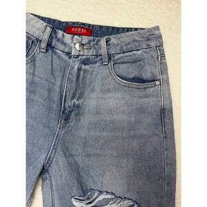 Guess Jeans Mens 28x31 Blue Acid Wash Distressed Relaxed Straight Leg Denim